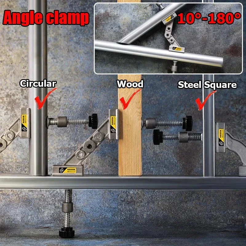 Woodworking Right Angle Clamp - 10-180 Degree Adjustable Right Angle Corner