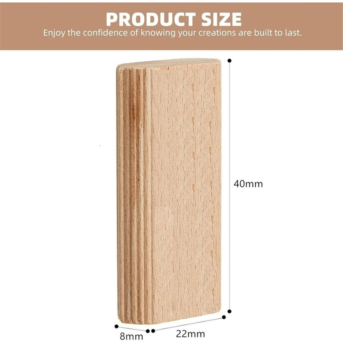 Woodworking Domino - 8mm X 40mm X 22mm Beech