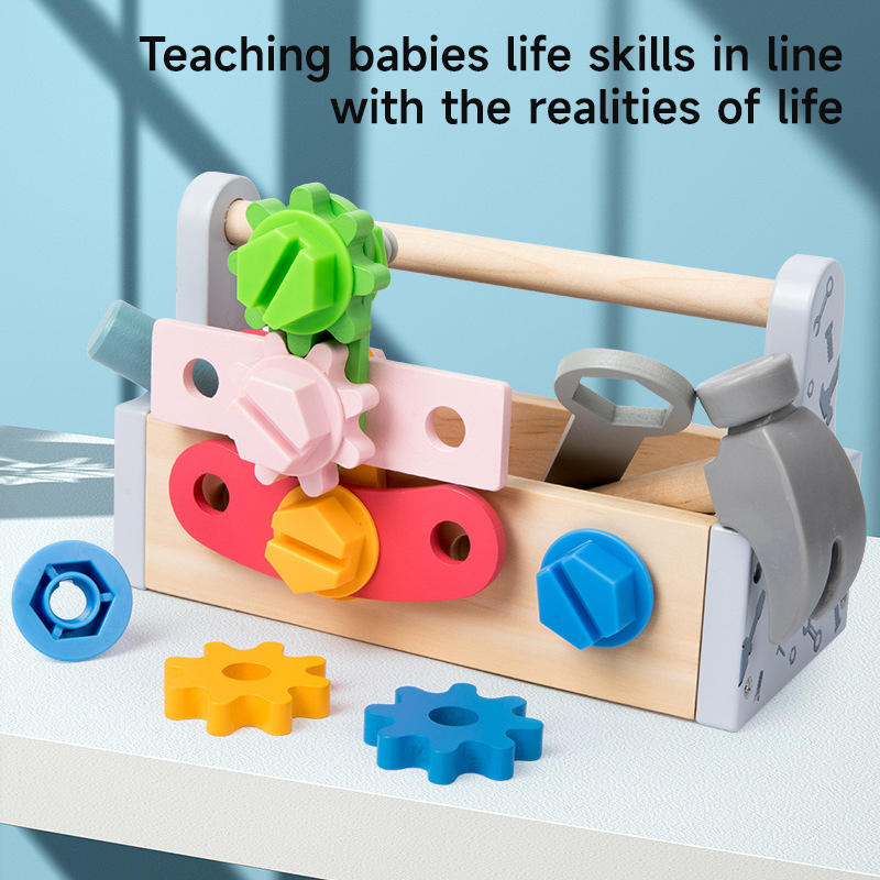 Woodworking Kits For Kids - Children Toolbox Wooden Toys DIY Screw