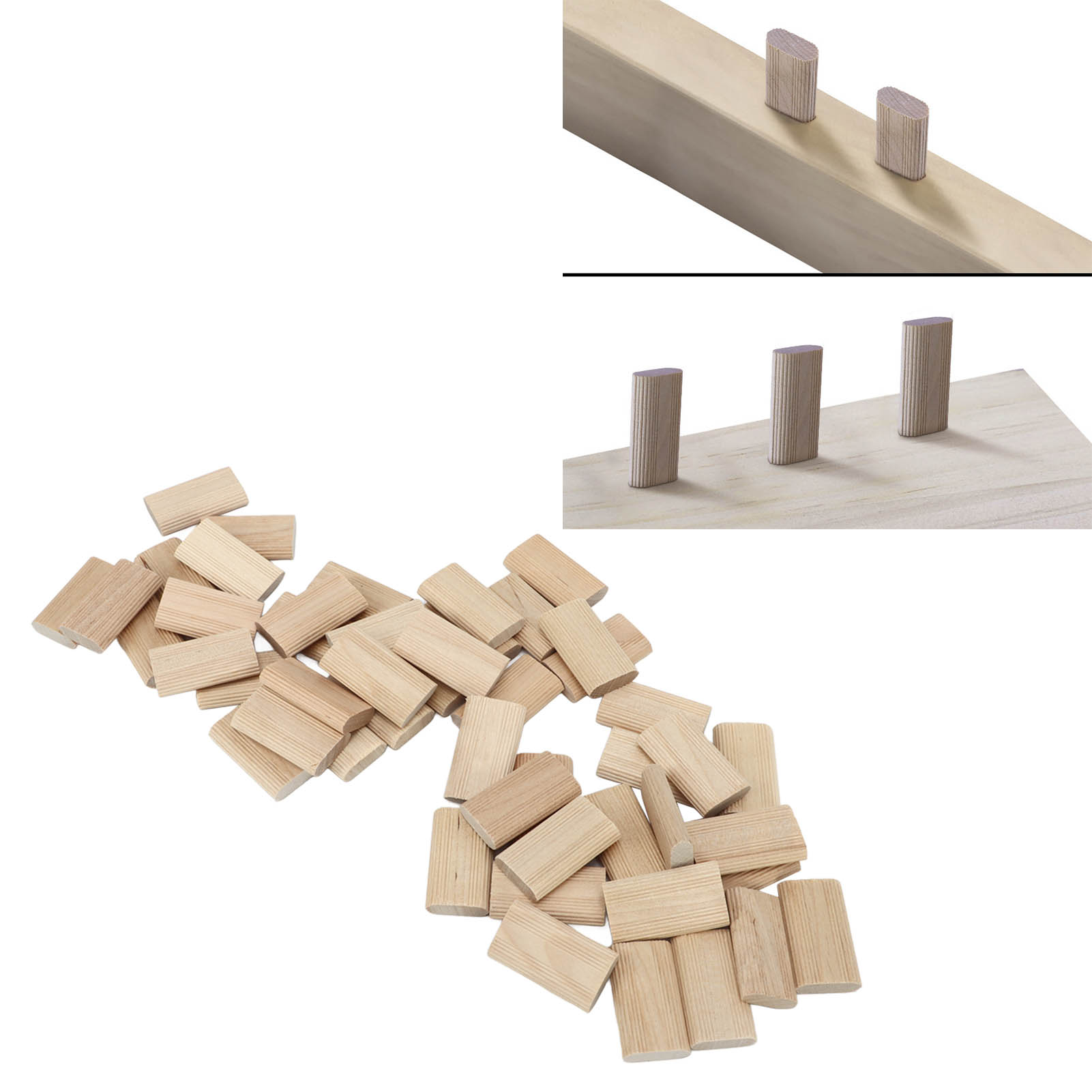 Woodworking Domino - 50pcs Domino Tenon Beech Wood 8x40mm