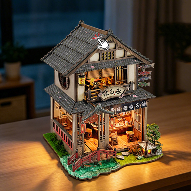 DIY Wooden Bridgeside Machiya  - đánh giá và giá Woodworking Kits For Kids