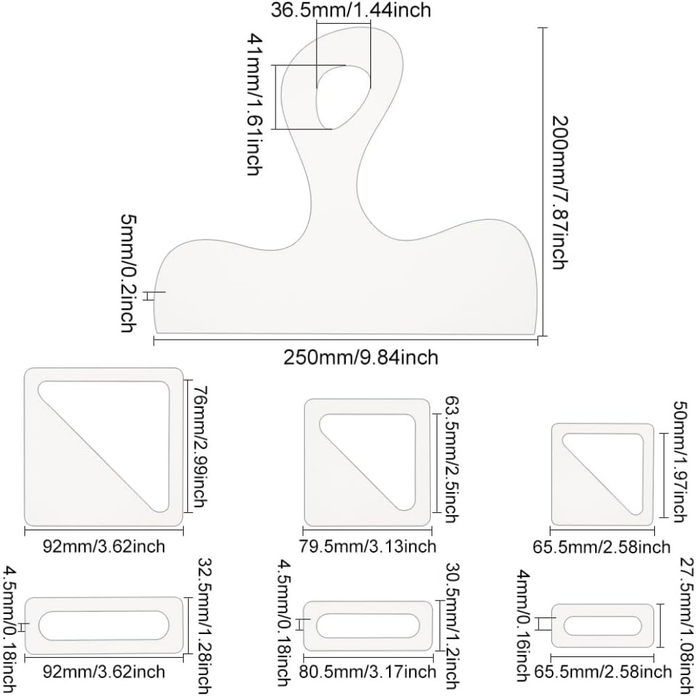 7Pcs Charcuterie Template Acry - đánh giá và giá Woodworking Essentials