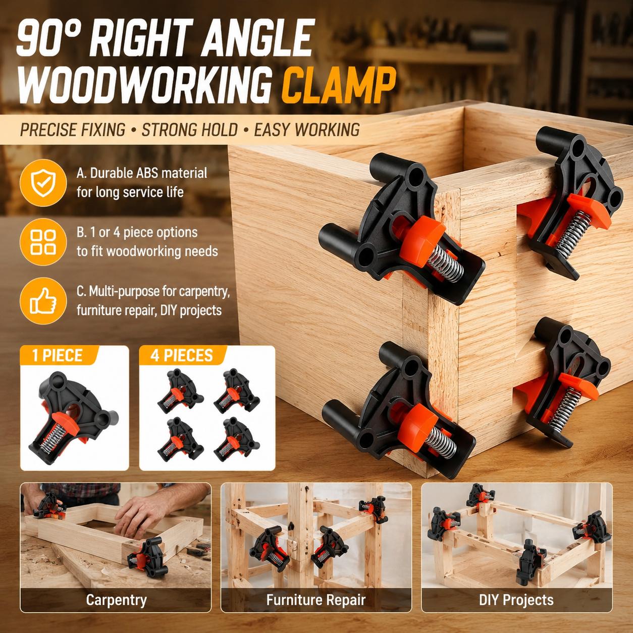 Premium Woodworking Carpentry  - đánh giá và giá Woodworking Right Angle Clamp