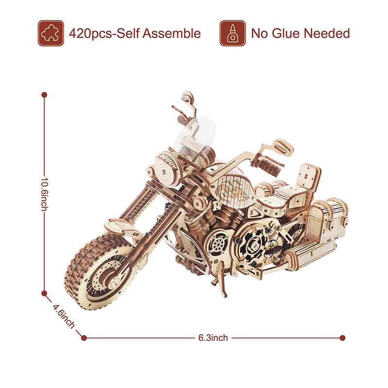 Robotime Xe Máy Xếp Hình 3D Gỗ - đánh giá và giá Woodworking Kits For Kids