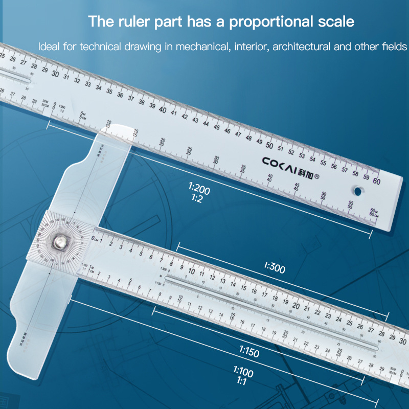 Dual-Sided T Square Ruler Clea - đánh giá và giá Woodworking Essentials