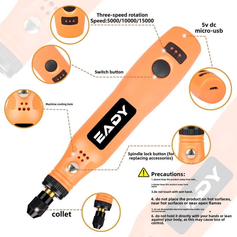 USB Cordless Rotary Tool Kit – - đánh giá và giá Woodworking Essentials