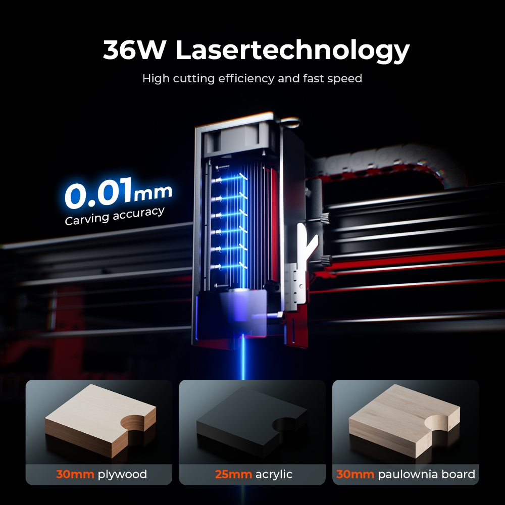 ACMER S2 PRO 36W/48W Laser Eng - đánh giá và giá Woodworking Factory