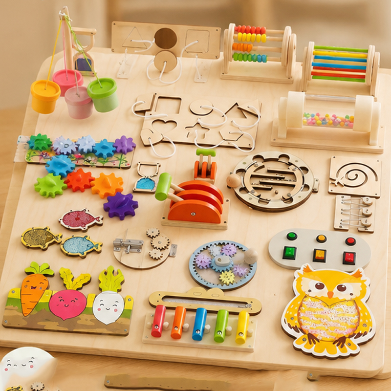 Premium Montessori Busy Board  - đánh giá và giá Woodworking Kits For Kids